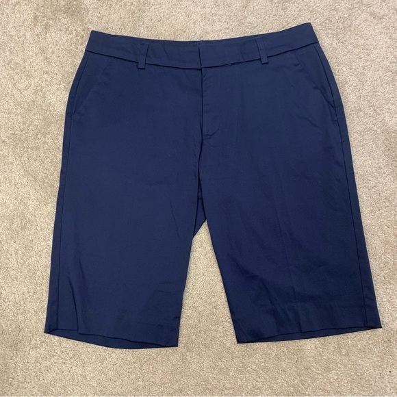 ALFRED Sung navy blue Bermuda shorts Sz 10 - Picture 8 of 8